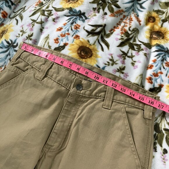 Carhartt Pants Mens 33x28 Rugged Flex Relaxed Fit Tan Canvas Workwear - Picture 9 of 12